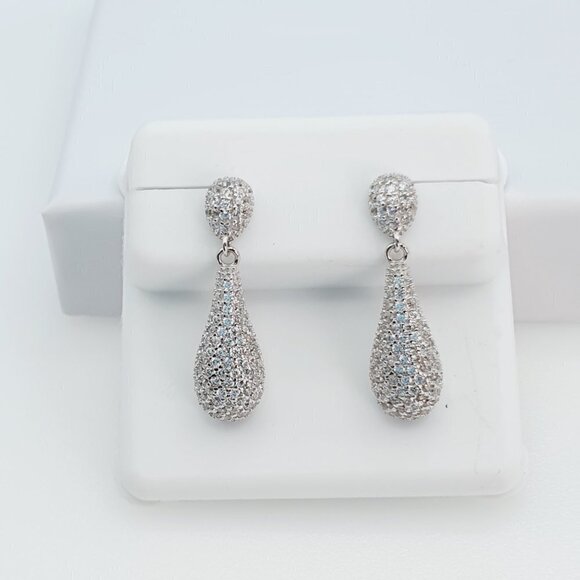 "925 Sterling Silver Cubic Zirconia Earrings, U19254848 - Picture 4 of 10